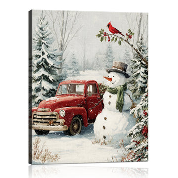 Snowman Canvas Print