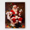 Vintage Santa Claus Reading Canvas Wall Art