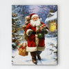 Vintage Santa Claus Reading Canvas Wall Art