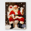 Vintage Santa Claus Reading Canvas Wall Art