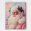 Vintage Santa Claus Reading Canvas Wall Art