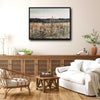 Vintage Wildflower Meadow Landscape Framed Wall Art Print