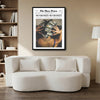 Retro Newspaper No Money No Honey Wall Canvas, Dollar Curlers Fashion Statement Print, Funky Maximalist Home Wall Decor