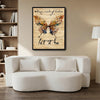 Let It Be Whisper Words of Wisdom Framed Wall Art Vintage Butterfly Music Lyric Print