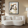 Lop Ear Rabbit Floral Crown Portrait Canvas Wall Art