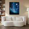 Milky Way Starry Night Sky Canvas Wall Art Watercolor Celestial Home Decor