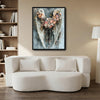 Romantic Flower Angel Wings Wall Print, Antique Floral Angel Wing Canvas for Living Room Bedroom Farmhouse Decor