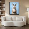 Bunny with Easter Egg Canvas Wall Print