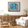 God Closes A Door He Opens A Window Sea Turtle Canvas, Nautical Faith Wall Decor