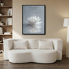 Minimalist Motivational Canvas Poster, Sparkling White Water Lily Reflection Inspirational Quote Wall Art for Home Workspace
