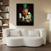 St Patrick's Day Leprechaun Bathroom Canvas Print