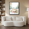 Winter Bunny Framed Wall Art Watercolor Snow Forest Rabbit Christmas Farmhouse Print