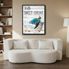 Hello Sweet Cheeks Sea Turtle Canvas, Rustic Funny Bathroom Wall Decor