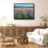 Vibrant Purple Wildflower Meadow Canvas Wall Art Impressionist Country Home Decor
