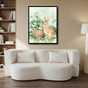 Spring Rabbit Clover Basket Canvas Print
