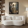 Inspirational Jesus Prayer Canvas Wall Art, Jesus With Open Uplifted Hands Garden Vintage Oil‑Style Religious Poster
