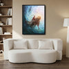 Inspirational Jesus Reaching Hand Wall Print, Christ Saving In Storm Waves Faith‑Based Christian Canvas Decor