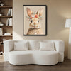 Floral Crown Rabbit Canvas Print