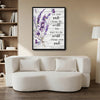 Lavender Butterfly Inspirational Quote Canvas Wall Art, "Let Your Smile Change The World" Rustic Wood Background Floral Print, Farmhouse Motivational Wall Decor