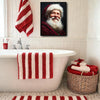 Vintage Santa Portrait Framed Wall Art Oil Painting Christmas Print