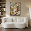 Bunny Pastel Easter Eggs Wildflower Meadow Canvas Wall Art
