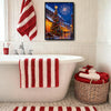 Christmas Town Street Night Fireworks Framed Wall Art Christmas Decoration