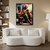 African American Grandmother Granddaughter Praying Canvas Print, Black Family Faith Religious Portrait Wall Art