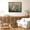 Wild Rabbit Daisy Meadow Canvas Wall Art