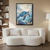Blue Sea Turtle Antique Nautical Map Ocean Wall Art