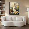 Bunny Holding Easter Eggs Canvas Print