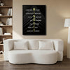 Mindset Motivational Canvas Print, Success Inspirational Quote Black Geometric Office Wall Art