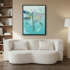 I Am The Storm Dragonfly Canvas Print, Inspirational Empowerment Teal Rustic Wall Art For Women