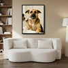 Whimsical German Shepherd Bathroom Poster, Dog Brushing Teeth At Sink Print, Fun Wall Art for Dog Lovers