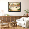 Rustic Kitchen Shelf Vegetable Canvas Wall Art