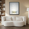 Glowing White Lotus Canvas Wall Art, Sparkling Star Water Lily Print, Minimalist Zen Floral Vertical Wall Decor for Bedroom Spa Yoga Room