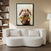 Bunny Carrot Basket Canvas Print