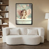 Pastel Little Angel Girl Canvas Print, Pink Wings Hearts Shabby Chic Nursery Wall Art
