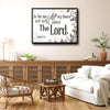 Joshua 24:15 Framed Wall Art As For Me And My House Neutral Botanical Scripture Print