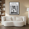 I'm That Chick Newspaper Wall Art, Retro Disco Times Poster, Black White Fashion Canvas Print, Trendy Girl Room Wall Decor