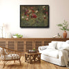 Vintage Poppy Floral Antique Framed Wall Art Print
