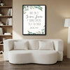 Hechos 16:31 Spanish Christian Framed Wall Art Floral Bible Verse Print