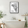 Funny Highland Cow Are You Pooping Canvas Wall Art Farmhouse Bathroom Decor