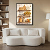 Rustic Sunflower Kitchen Shelf Wall Decor Canvas Print