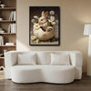 Baby Rabbit Easter Egg Shell Daisies Dandelions Canvas Wall Art