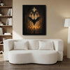 Gothic Bat Cathedral Window Candle Halloween Framed Wall Art Print