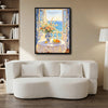 Mediterranean Ocean Window Still Life Canvas Wall Art Floral Quote Summer Home Decor