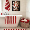Funny Santa Holding Toilet Paper Rolls Framed Wall Art Christmas Decoration