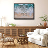 1 Peter 5:7 Framed Wall Art Cast All Your Anxiety Beach Ocean Scripture Print