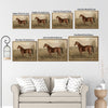 Vintage Brown Horse Antique Landscape Framed Wall Art Print