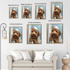 Cute Golden Doodle Bath Time Canvas Wall Art Funny Bathroom Decor